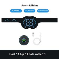 Gel-Free EMS Hip Sculptor,Hip Lift Trainer with Auto-Adhesion, Wireless Buttock Massage plasticity for Home Gym & Sensitive Skin blue