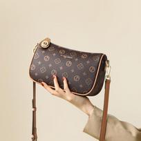 Dumpling Bag Women'S Bag Printed High-End Mother Bag Shoulder Mobile Phone Bag Messenger Bag gray