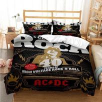 3D Spausdintas AC/DC Roko Grupės Patalynės Komplektas Miegamajam Minkštos Modernios Antklodės Patogus Vaikų Antklodės Užvalkalas Užvalkalas Ir Pagalvės Užvalkalas AU Single(140*210cm)3pcs