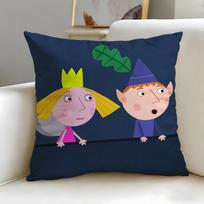 cartoon Ben And Hollys Little Kingdom Cushion Cover Soft & Easy-Wash Pillow Case – Versatile for Couch, Bed, Travel and Office 30cmx30cm blue