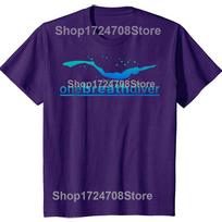 Funny One Breath Diver Freediving T Shirts Cotton Streetwear Short Sleeve Gifts Mens Fashion Casual Loose Oversized T Shirt 4XL blue