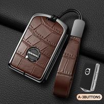 Volvo aliuminio raktų dėklas XC60, S90, S60, XC40, XC90, V60, V90 modeliams Crocodile Texture black