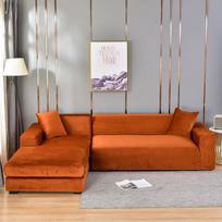 Tampri aksominė sofos užvalkalas, turkio mėlynas kampinis čezlongas, apsauga nuo kačių įbrėžimų, tampri sofos užvalkalas svetainei 1seater-90-140cm kava