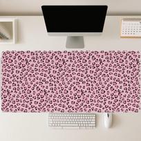 XXL Pink Leopard Gaming Mouse Mat  Table Mat  Large Extended Computer Desk Mat with NonSlip Rubber Base 800x300x2mm white