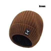 Beanie Men Slouchy Knit Skull Cap Warm Stocking Hats Guys Women Striped Winter Beanie Hat Cuffed Plain Hat black