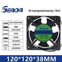 Originalus SEADA SA1238A2 AC220-240V aliuminio rėmo ventiliatorius black