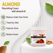 Combo Face Ice roller 10ml and Almond Face Moisturizer Cream 500ml Enriched with Almond Oil Extract Pack 2 white