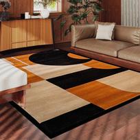Retro Geometric Design Area Rug – Non-Slip Soft Machine Washable Floor Mat for Living Room  Bedroom, Sofa Coffee Table Carpet 80x120cm(31x46in)