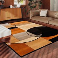 Retro Geometric Design Area Rug – Non-Slip Soft Machine Washable Floor Mat for Living Room  Bedroom, Sofa Coffee Table Carpet 80x120cm(31x46in)