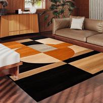 Retro Geometric Design Area Rug – Non-Slip Soft Machine Washable Floor Mat for Living Room  Bedroom, Sofa Coffee Table Carpet 80x160cm(31x62in)