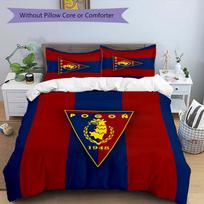 MKS Pogoń Szczecin 3pcs Bedding Set Duvet Cover Closure Includes 1 Duvet Cover & 2 Pillowcases for All Seasons Bedroom Home Dorm Decor 135cmx200cm blue