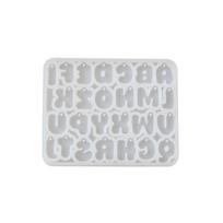 Cute Alphabet Epoxy Resin Pendant Silicone Mold Diy Letter Keychain Jewelry Craft Supplies A1 white