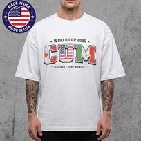 C.U.M World Cup 2026 Shirt Canada United States Mexico Funny Parody Football Tee Unisex T-Shirt XXXL gray
