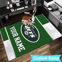 Custom Name Rug Jets Football Area Rug Suitable for Indoor And Outdoor,Carpets for Homes, Offices,Living Rooms,Home Decor,Christmas Gift 80cmx120cm