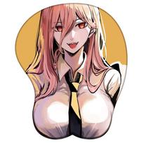 Chainsaw Man Mousepad 3d Silicone Makima Power Reze Kobeni Himeno Wrist Support Mouse Pad Anime Game Sexy 3d Wrist Rest Mouse Mat geltona