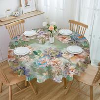 Antikvarinė gėlių lapų apvali staltiesė, vandeniui atspari stalo danga, skirta vestuvių vakarėliui dekoruoti valgomojo stalo užvalkalą 6pcs 33x48 Table mat
