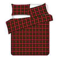 Homla kalėdinis patalynės komplektas Tartan, 220x200 cm, 3 dalių