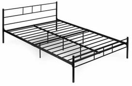 Lova pusantros vietos ModernHome DNYSF165A, 140 x 200 cm, juoda sp., be čiužinio, su grotelėmis