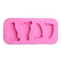 3D Baby Feet Silicone Mold Chocolate Fondant Cake Decorating Baking Tool Bakeware Pudding Baking Paste Mold Dropshipping pink
