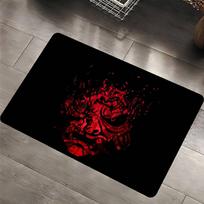 C-Cyberpunk Samurai Logo Hallway Carpet Washable Non-Slip Living Room Sofa Chairs Area Mat Kitchen Doormat Area Rug 40x60 cm gray