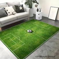 Modern Baseball Field Pattern Area Rugs Green Carpet Anti-slip Mat Suitable Living Room Kitchen Bedroom Laundry Room Home Decor 40x60cm