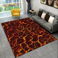 Volcano Lava Magma Area Rug Large,Carpet Rug for Living Room Bedroom Sofa Doormat Decoration,Kid Play Non-slip Floor Mat Gift 70x100cm(27x39im) gray
