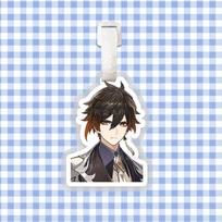 Genshin Impact Zhongli Luggage Tag & Backpack Charm Pendant gray