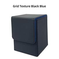 Torson High Quality PU Leather Trading Card Storage Box Hot Sale Hand Sewn TCG/CCG/LCG Game Deck Boxes for  Card Deck Storage gray