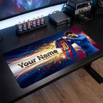 Lionel Messi Custom Large Mouse Pad, Personalized Name Text Print, Football Logo Non‑Slip Desk Mat Gaming Gift 30cmx60cm
