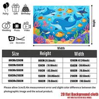 Sweet Birthday Party Banner, Colorful Polyester Backdrop for Home Room Wall Decor and Props 31.5inch x 47.24inch blue