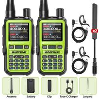1/2PCS BAOFENG UV-5R Mini Walkie Talkie Dual PTT Wireless Bluetooth Programming Multi-Band Type-C Charge Long Range Ham Radio USB Plug