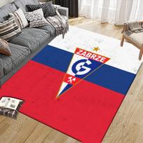 Górnik Zabrze Flannel Pattern Square Carpet,Area Rug,Carpet Rug for Living Room Bedroom Sofa Playroom Decor,Non-slip Floor Mat 40x60cm( 15x23in ) blue
