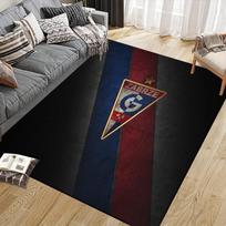Górnik Zabrze Flannel Pattern Square Carpet,Area Rug,Carpet Rug for Living Room Bedroom Sofa Playroom Decor,Non-slip Floor Mat 70x100cm( 27x39in )