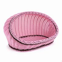 Krepšio formos augintinio guolis Pusiau uždaras pintas Katės Arkos formos atidarymas Pink M