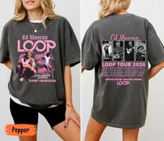 2026 Ed Sheeran Tour Summer Unisexs And Unisexs Pure Cotton Tshirts Comfortable Breathable High Quality Ins Y2k L gray