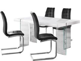 Valgomojo komplektas Notio Living Triton 160/Bruno, juodas