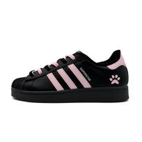 Adidas Originals Superstar 2 Slip Resistant Low top Skateboard Shoes Women's Black Pink JI0079( team927-) 36⅔
