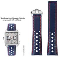 Juoda Mėlyna Odinė Laikrodžio Apyrankė TAG HEUER Dirželiui MONACO CARRERA Laikrodžio Dirželis Sulankstomas Sagtis 22MM Tiesus Jungimas 22mm gray