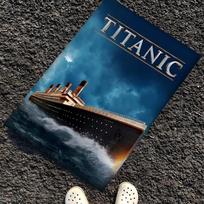 Titanic Polyester Carpet, Soft Indoor Mat for Office Chair, Living Room, Computer Desk - Decorative Home Office Rug Design 40cmx60cm