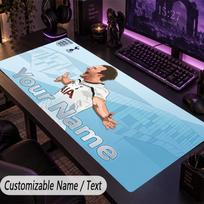 Custom Text Big Mousepad, Extended Desk Pad For Laptop Work GameHarry Kane 30cmx60cm white