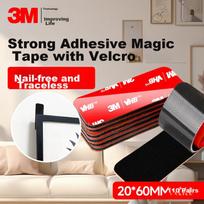 3M stipri lipni Velcro juosta, lipni tvirtinimo juosta, dvipusė didelio sukibimo karščiui atspari neslystanti priemonė, 20*60mm