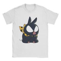 Vyriški P-Chan Ranma 1/2 marškinėliai 100% medvilnės drabužiai Laisvalaikio trumpomis rankovėmis apvalios apykaklės T-shirt'ai Šventiniai T-shirt'ai S white