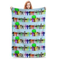 Incredibox Sprunki Antklodė Flanelinė Visų Sezonų Siaubo Žaidimas Daugiafunkcinė Šilta Mesti Antklodė Namams Lauke Pliušinė Plona Antklodė 150x125cm 60x50in