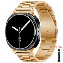 Metalinė apyrankė Samsung Galaxy Watch 8/8 Classic 40mm 44mm 46mm Nerūdijančio plieno dirželis Galaxy Watch 7 Ultra 2025 47mm Apyrankė Galaxy Watch 8 40mm rožinio aukso spalvos