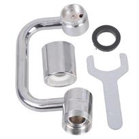 U Shape Faucet Aerator 360 Degrees Rotations Water Saving Efficient Flows Control Easy Installation Stainless Steel white