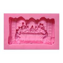 Silicone Last Supper Photo Frame Listing Epoxy Making Mold Resin Casting Mould 1 pink