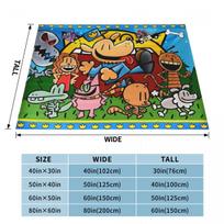 Šuo Žmogus Dogman Filmas Komiksas Vilnos Antklodė Animaciniai Gyvūnai Juokingos Mesti Antklodės Namams 200x150cm Pliušinis Plonas Antklodė 130x150cm black