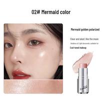 Honey Stick Glow Highlighter: Clear Pearlescent Face & Eyelid Brightener with Super Fine Sparkle - Ideal for Students beige