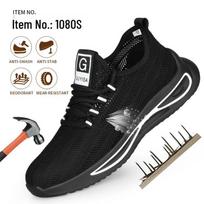 Men's Lightweight Anti-Smash Anti-Puncture Safety Work Shoes - Stylish, Wear-Resistant, and Soft Protection C1080S-Comfortable style;36 black