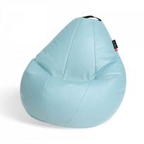 Sėdmaišis Qubo™ Comfort 90, dirbtinė oda, šviesiai mėlynas